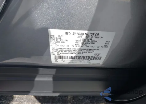 2021 Ford Explorer Xlt из США, поврежденный, VIN 1FMSK7DH0MGA78251